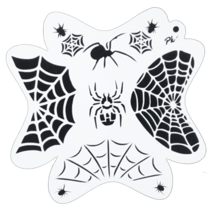 PK | FRISBEE Face Painting Stencil - New Mylar - Webs and Spiders - D1