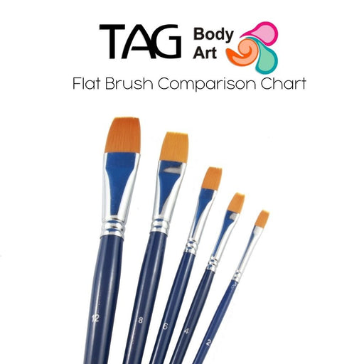 Art Factory Studio Face Paint Brush  1 Inch Flat Brush – Fusion Body Art