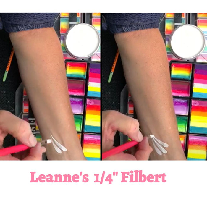 Leanne's Rainbow | Face Painting Brush -  Filbert (1/4")