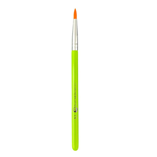 Cameleon Face Painting Brush - Round #2 (short green handle)