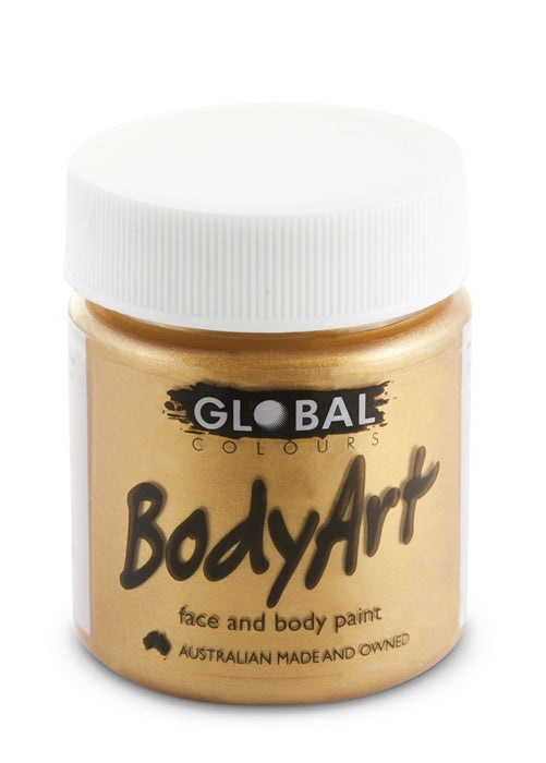Global Body Art Face Paint - Liquid Gold 45ml