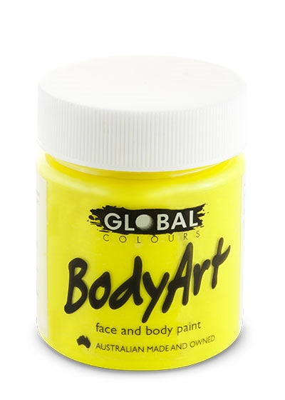Global Colours Paint - Liquid Neon Yellow 45ml (SFX - Non Cosmetic)