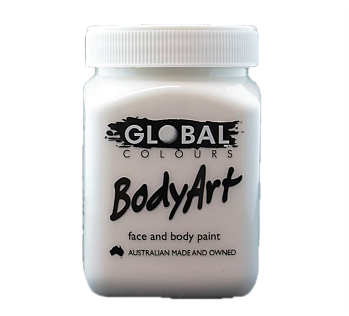 Global Body Art Face Paint - Liquid White 200ml