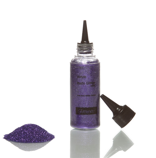 Glimmer Body Art Face Paint Glitter Refill Bottle - Violet - 1.5oz