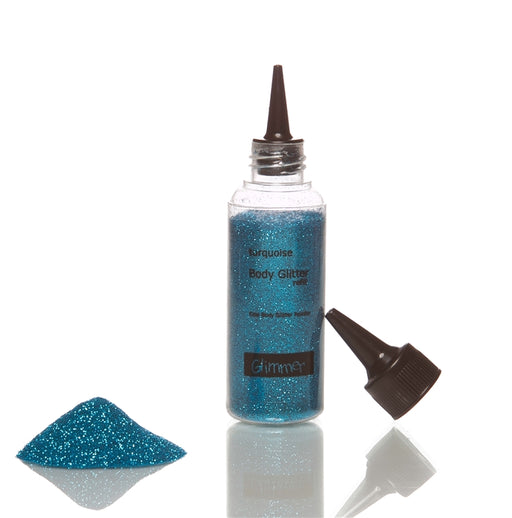 Glimmer Body Art Face Paint Glitter Refill Bottle - Turquoise - 1.5oz