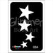 Glimmer Body Art |  Triple Layer Glitter Tattoo Stencils - 5 Pack - Cascading Stars - #64