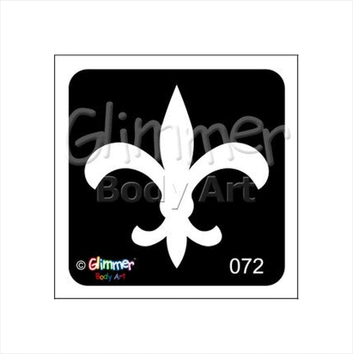 Glimmer Body Art |  Triple Layer Glitter Tattoo Stencils - 5 Pack - Fleur de Lis - #72