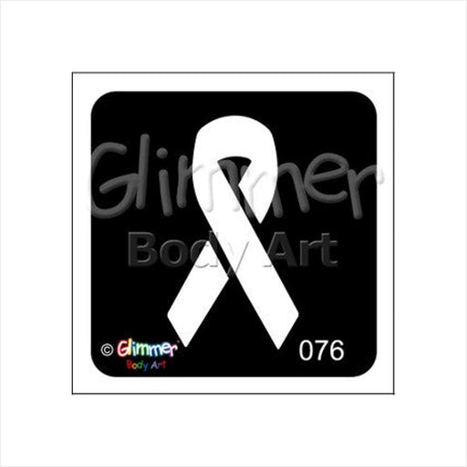 Glimmer Body Art |  Triple Layer Glitter Tattoo Stencils - 5 Pack - Awareness Ribbon - #76