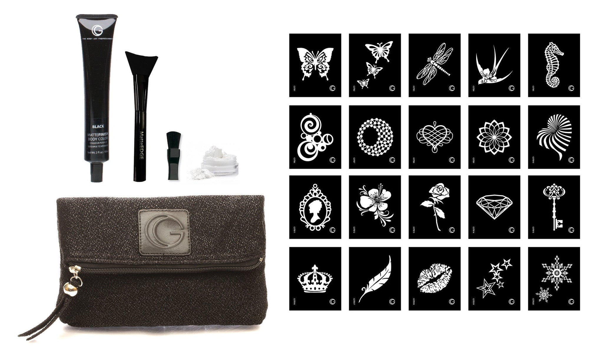 Tienda Glimmer Arte corporal | Kit de tatuajes temporales GET INKED con ...