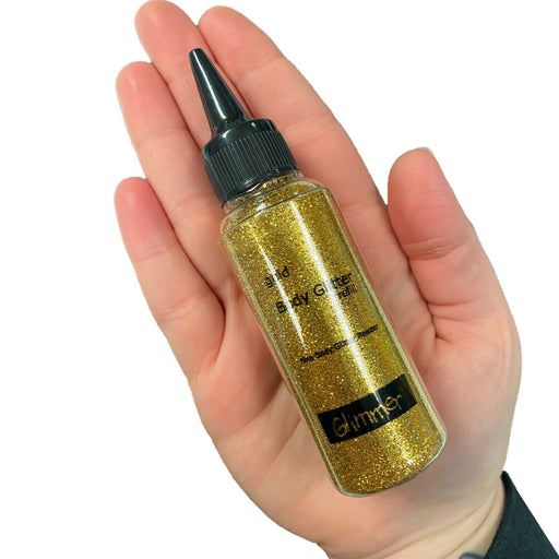 Glimmer Body Art Face Paint Glitter Refill Bottle - Gold - 1.5oz