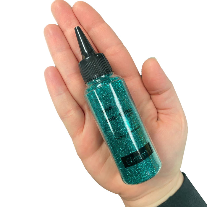 Glimmer Body Art Face Paint Glitter Refill Bottle - Green - 1.5oz