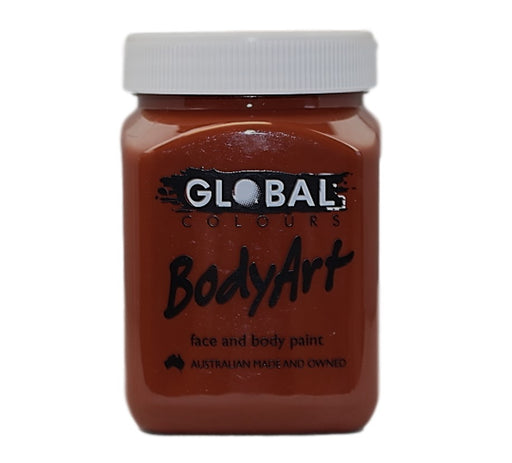 Global Body Art Face Paint - Liquid Brown 200ml