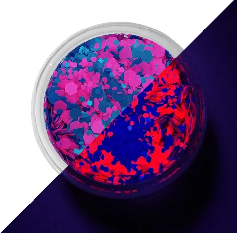 VIVID Glitter | LOOSE Chunky Hair and Body Glitter - UV Gum Nebula (7.5gr)