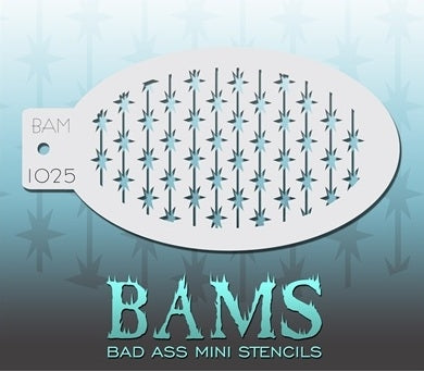 Bad Ass Mini 1025 - Face Painting Stencil - Barb Wire - DISCONTINUED