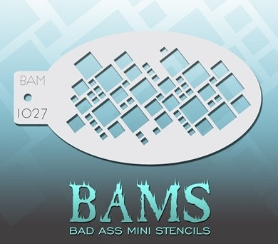 Bad Ass Mini 1027 - Face Painting Stencil - Digital Cubes