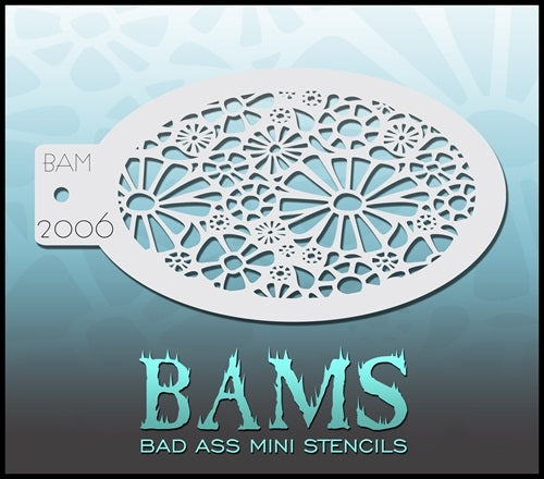 Bad Ass Mini 2006 - Face Painting Stencil - Daisies