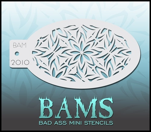 Bad Ass Mini 2010 - Face Painting Stencils - Flower Mosaic / Snowflake Frost - Overstock Sale!