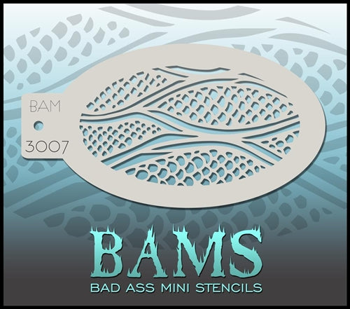 Bad Ass Mini 3007 - Face Painting Stencil - Fish Scales - DISCONTINUED
