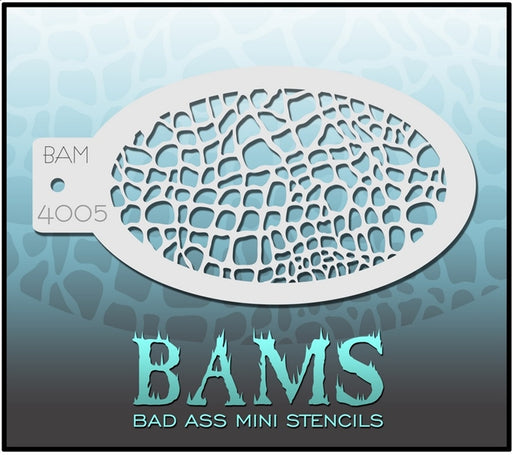 Bad Ass Mini 4005 - Face Painting Stencil - Amphibious Scales