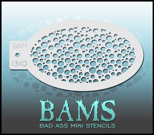 Bad Ass Mini 1310 - Face Painting Stencil - Bubbles