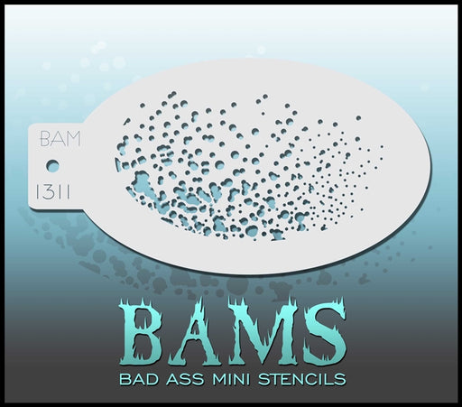 Bad Ass Mini 1311 - Face Painting Stencil - Splatter Dots
