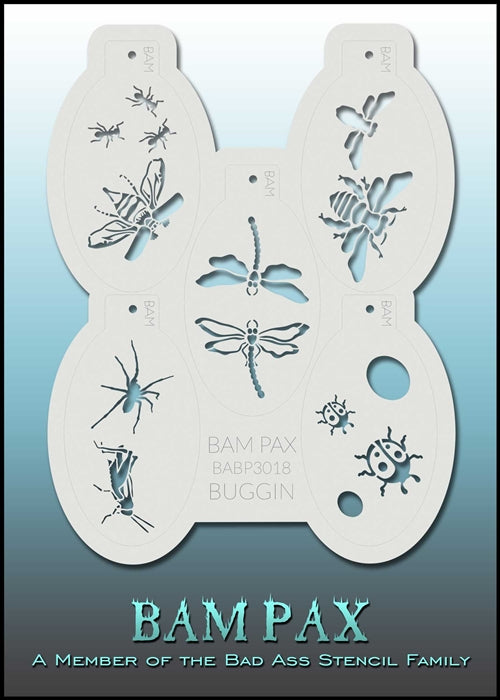 BAM PAX 3018 - Face Painting Stencil- Buggin - DISCONTINUED