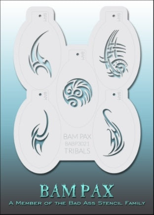 BAM PAX 3021 - Face Painting Stencil - Tribals
