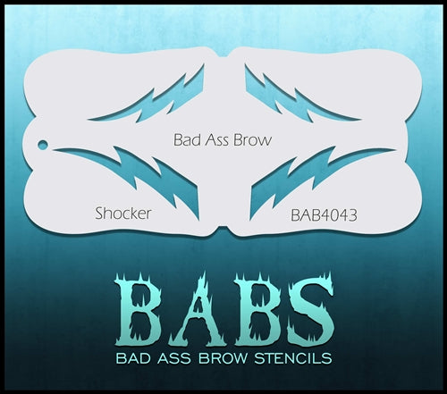 Bad Ass Brows 4043 - Face Painting Stencil - Shocker - DISCONTINUED