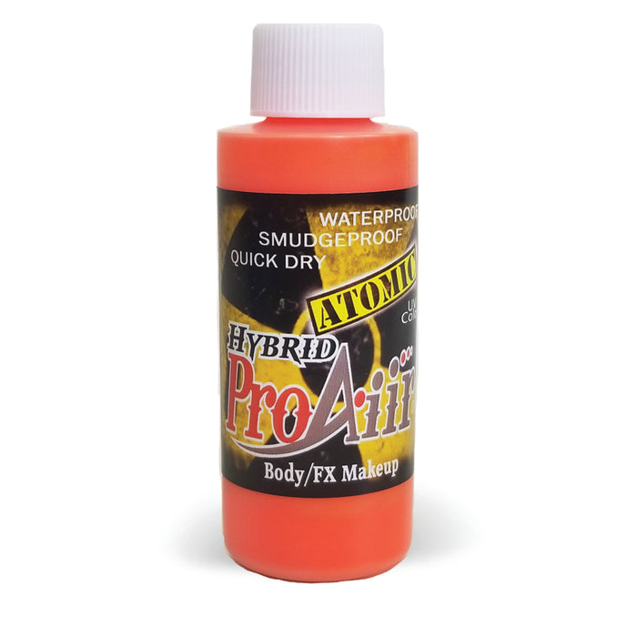 ProAiir ATOMIC Alcohol - Based Hybrid Airbrush Paint - DISCONTINUED - Isotope Orange (1oz) (SFX - Non Cosmetic)