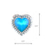 Jest Jewelz | Large Clear Trim with Blue Heart Accents - (20 pieces)