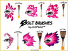 BOLT Face Painting Brushes by Jest Paint - Small FIRM Blooming Brush