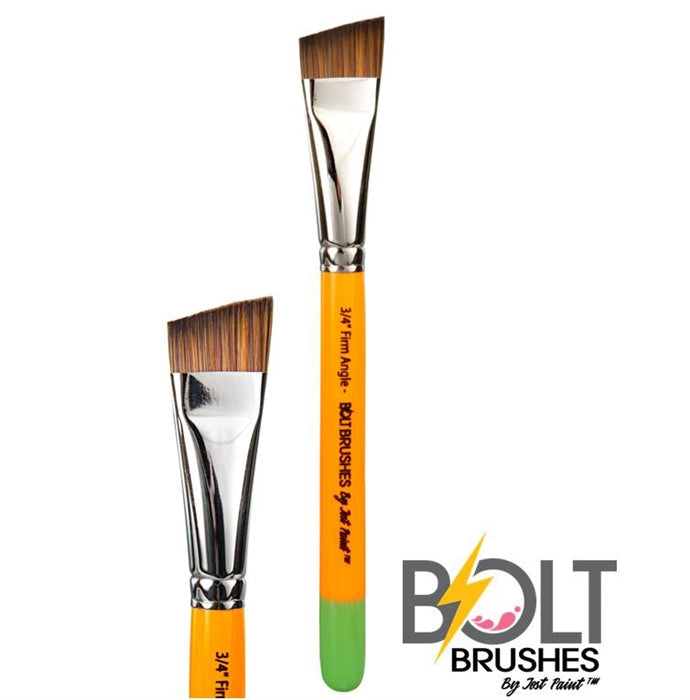BOLT Face Painting Brushes by Jest Paint - FIRM 3/4" Angle