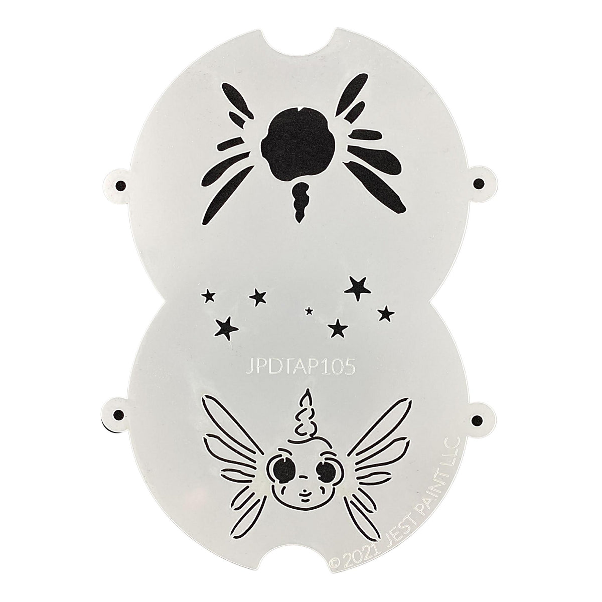 JPDTAP 103 Face Painting Double Stencil - Big Eyes Fairy – Vivid