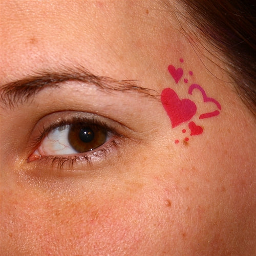 simple heart face painting designs