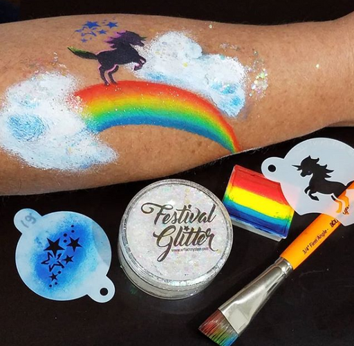 TAP 088 Face Painting Stencil - Prancing Unicorn