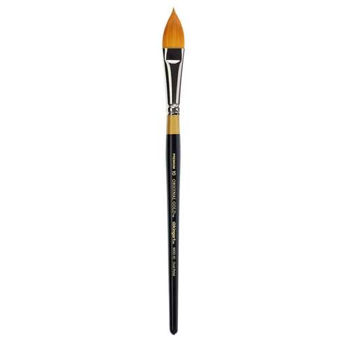 KingArt | Face Painting Brush - Original Gold® 9930 Series - Flat Pointy  Golden Taklon - Oval Floral Petal #10