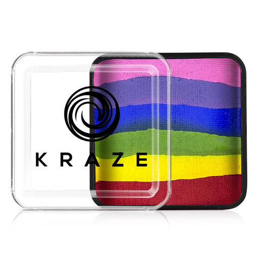 Kraze FX Face and Body Paints | Domed Rainbow Cake - DISCONTINUED - Rainbow Roar 25gr