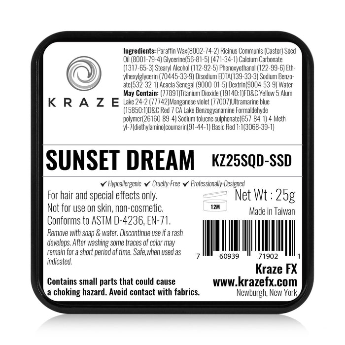 Kraze FX Special Effects Paints | Domed Rainbow Cake - Sunset Dreams (neon) 25gr (SFX - Non Cosmetic)