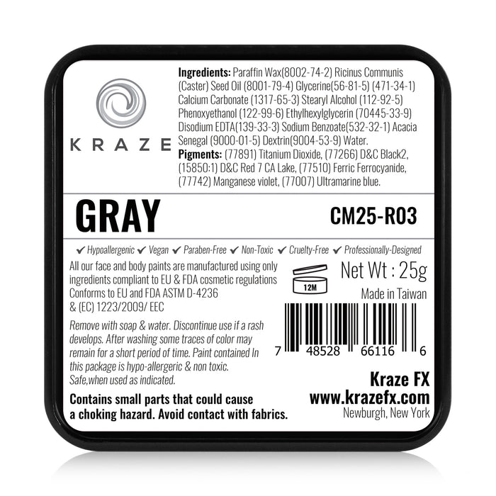 Kraze FX Face and Body Paints | Gray 25gr