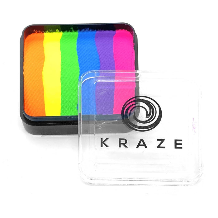 Kraze FX Special Effects Paints | Domed Rainbow Cake - Neon Rave 25gr (SFX - Non Cosmetic)