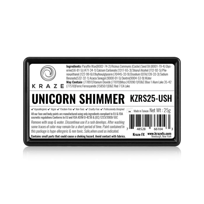 Kraze FX Face and Body Paints | Domed 1 Stroke Cake - Unicorn Shimmer 25gr