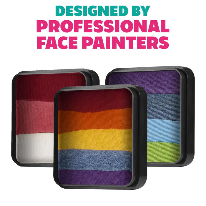 Kraze FX Face and Body Paints | Domed Rainbow Cake - DISCONTINUED - Rainbow Roar 25gr
