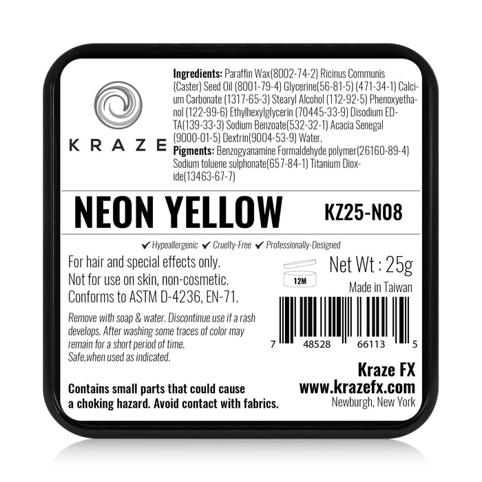 Kraze FX Paints | Neon Yellow 25gr (SFX - Non Cosmetic)