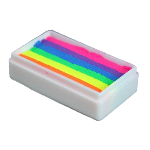 Tag Face and Body Paint - 1 Stroke Split Cake 30g - Neon Rainbow