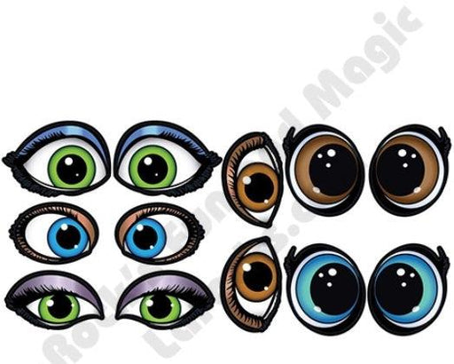 Balloon Stickers | PRINCESS EYES Sticker Assortment by Sam Tee - 200 Pairs Full Color