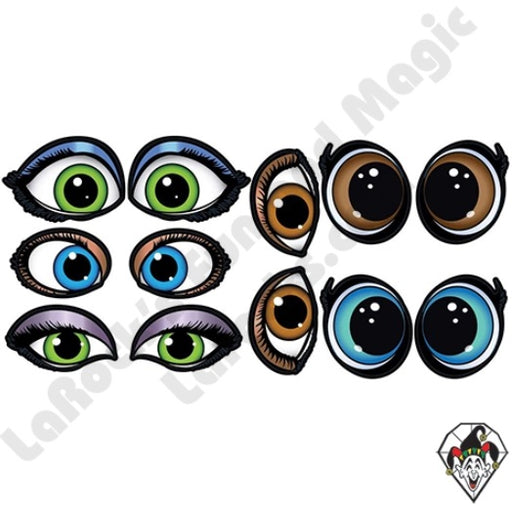Balloon Stickers | PRINCESS EYES Sticker Assortment by Sam Tee - 200 Pairs Full Color