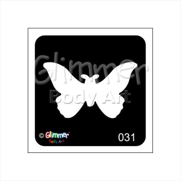 Glimmer Body Art Glitter Tattoo Stencils - Butterflies (5/pack) 