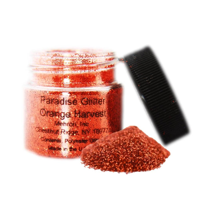 Face Paint Glitter Jar - Paradise  By Mehron - Opaque Orange Harvest - 7gr