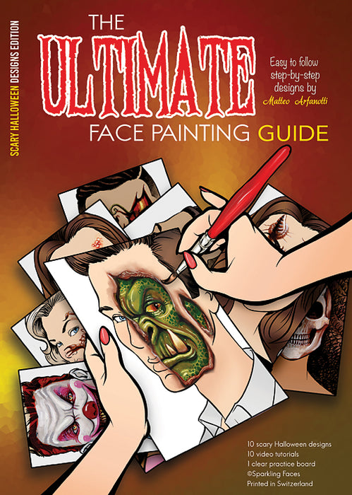 Sparkling Faces | The Ultimate Face Painting Practice Guide - Scary Halloween Designs by Matteo Arfanotti