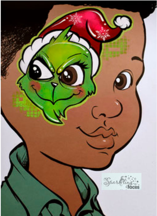 Sparkling Faces | Face Painting Practice Board - NEW 3/4 Angle - Little Max (For the LEFT Handed Artist)